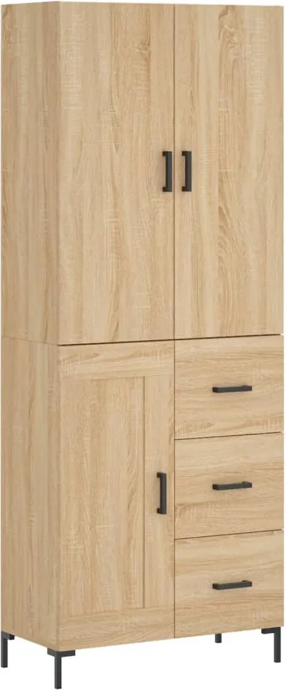 vidaXL sonoma tölgy szerelt fa magasszekrény 69,5 x 34 x 180 cm