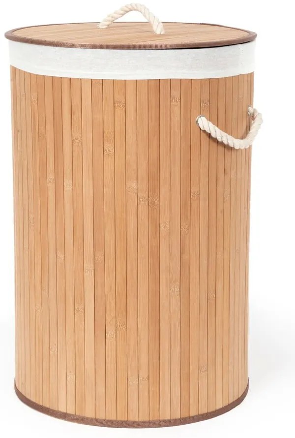 Round kerek bambusz szennyeskosár - Compactor