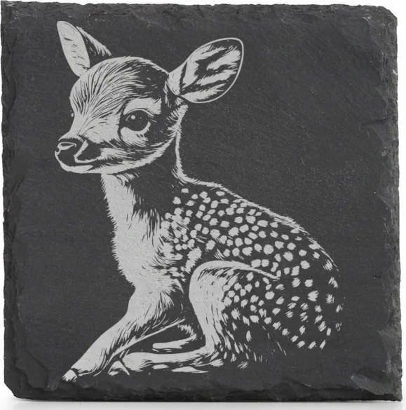 Kő alátét x4 Bögre alá Kis szarvas karácsonyi alátét