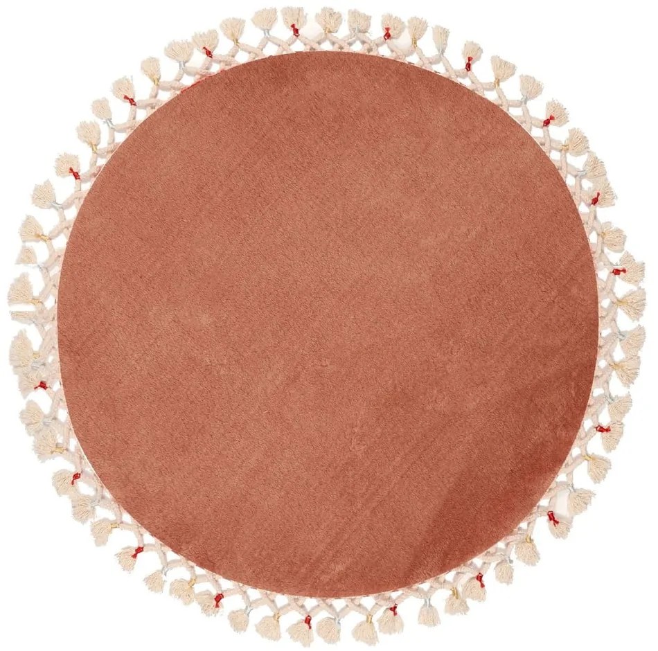 Barna fürdőszobai kilépő ø 80 cm Tuft – Foutastic