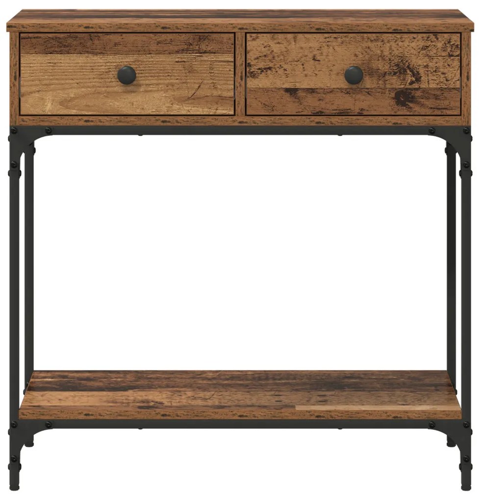 konzol asztal Régi fa 75x34.5x75 cm Műszaki fa