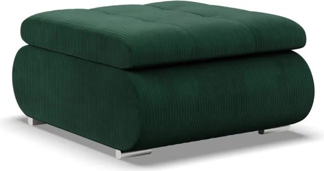 Tokio puff, kordbársony, zöld