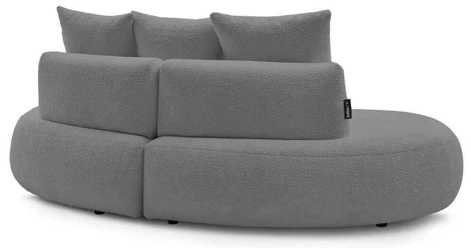 Világosszürke buklé szövet kanapé 260 cm Saint-Germain – Bobochic Paris