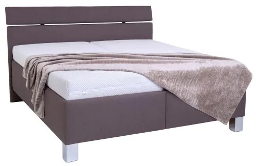 Kárpitozott ágy tárolóhellyel, matrac nélkül ALIS 160x200 cm barna