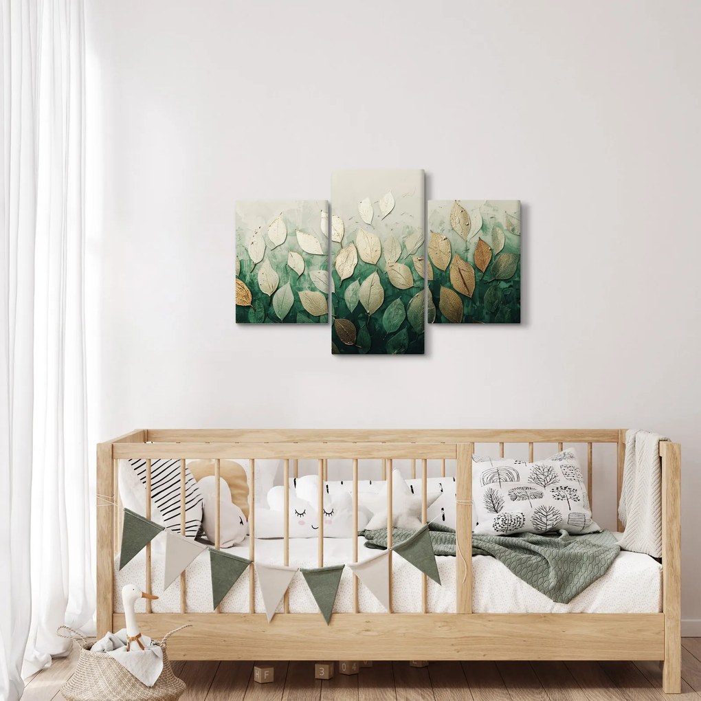 Kép - Arany-zöld levelek (90x60 cm)