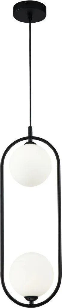 MAYTONI MOD013PL-02B RING Többágú Függesztett Lámpa Fehér, Fekete G9 IP20