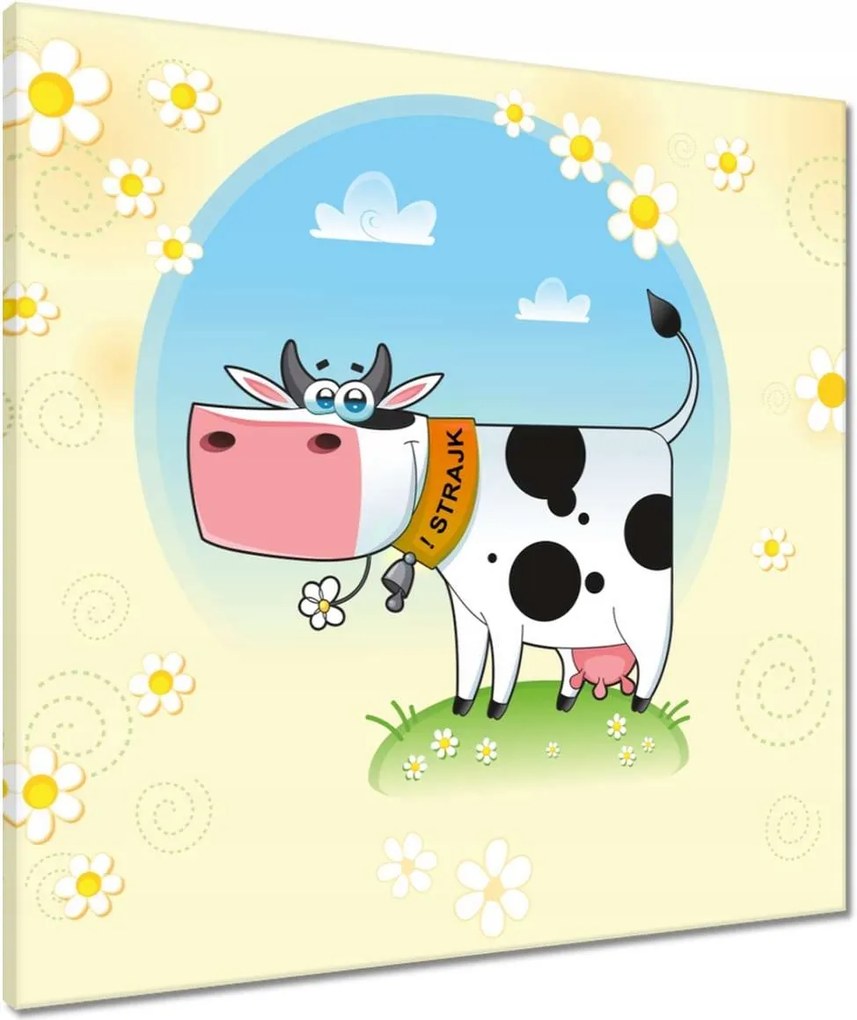Vászonkép 60x60 A tehén nem változtatja meg a véleményét