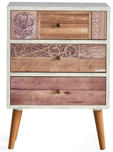 LIZA komód 68x50 fehér/barna