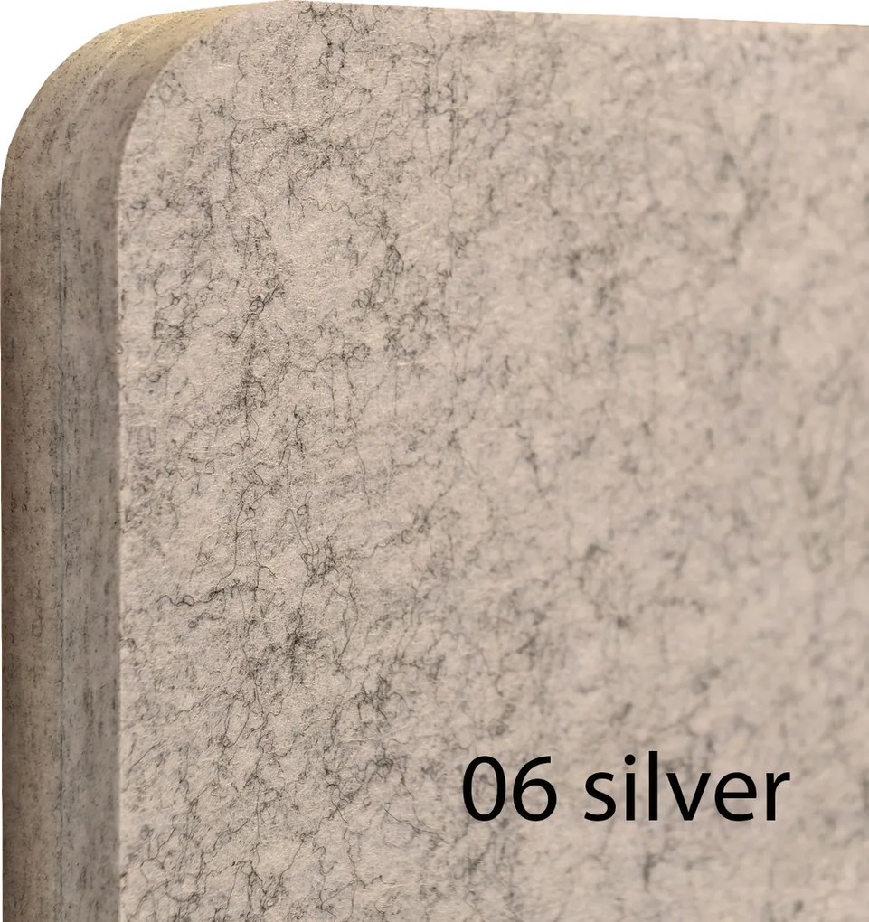 Bilnora Irodai térelválasztó paraván 160x60x2,5cm. Dark Grey színben. Kárpit nélkül - 6 silver