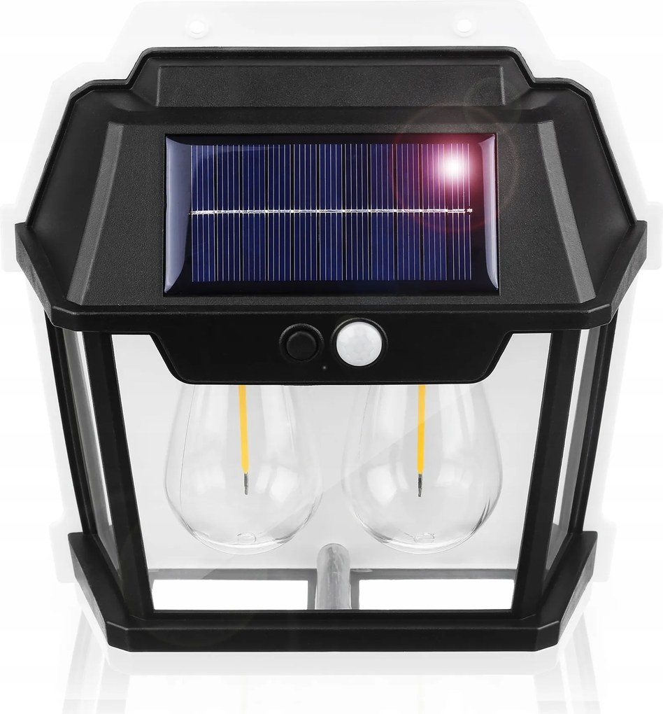 Napelemes Led Kültéri Fali Lámpa Szürkületi Mozgásérzékelő