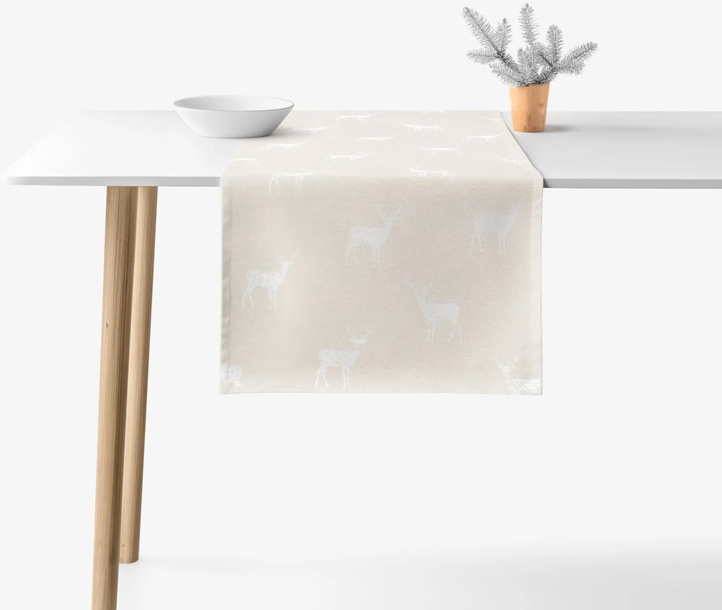 Goldea natura asztali futó - szarvasok természetes talajon 50x160 cm