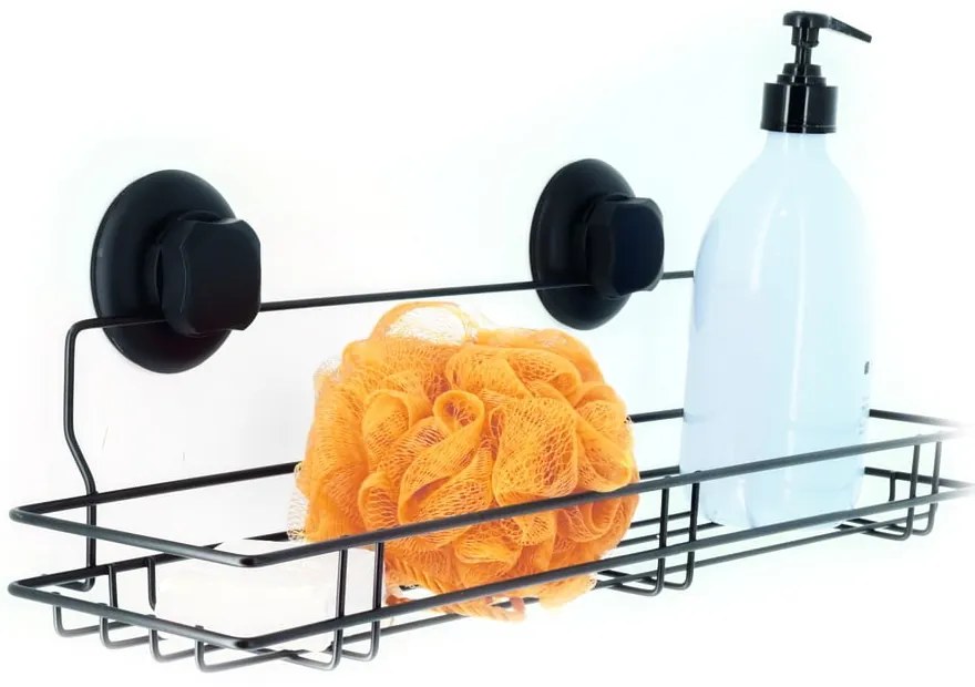 Bestlock Black Kitchen Shelf fekete öntapadós fali polc, 45,5 x 12 cm - Compactor