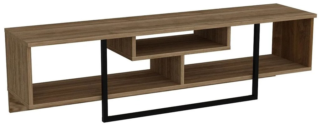 TV asztal/Szekrény Aslana 150 (dió + fekete) . 1101384