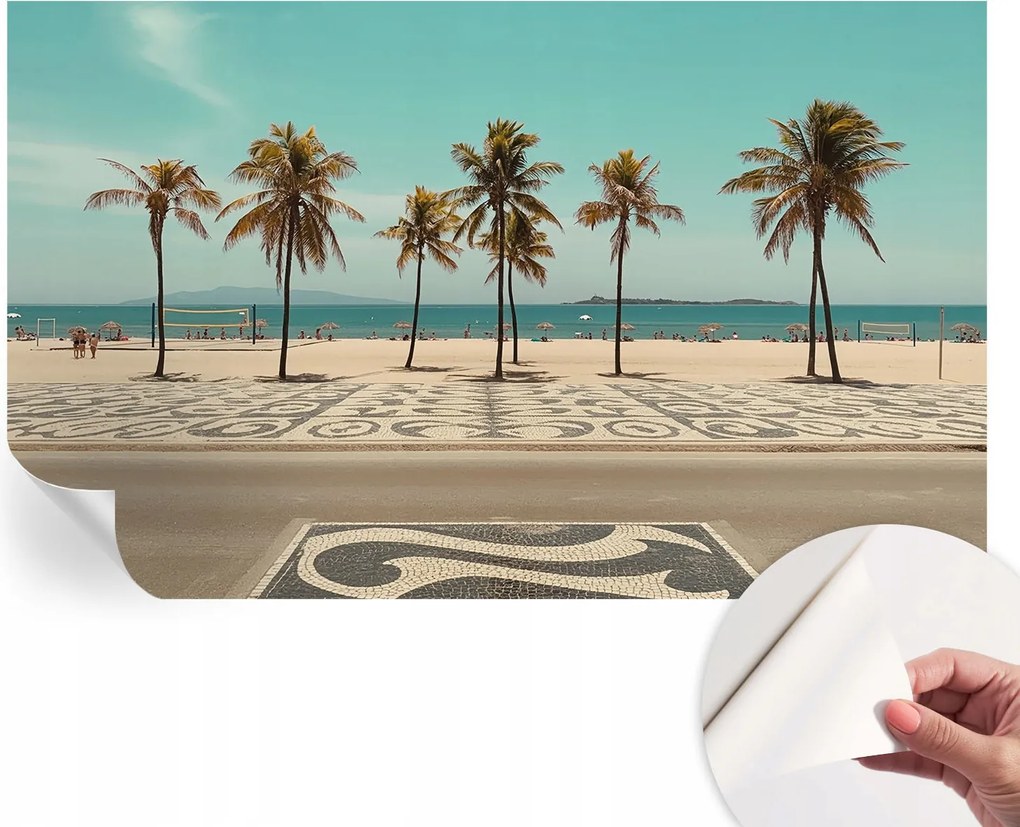 Fotótapéta Dekoratív Fali Tapéta Pálmafák tengerpart 416x254