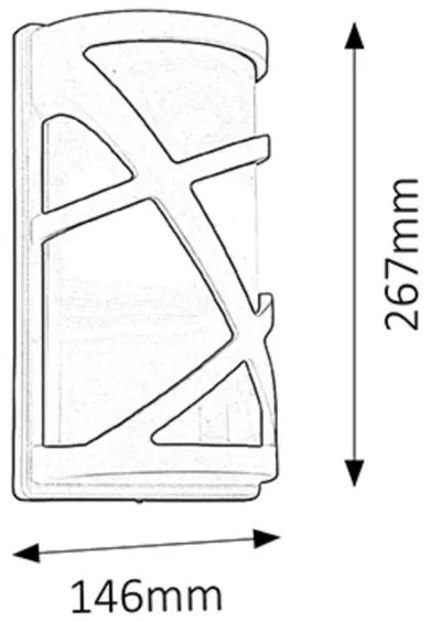 Rabalux 8766 - Kültéri fali lámpa DURANGO 1xE27/40W