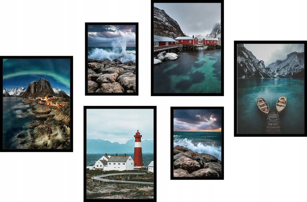 Extra Szett 6db-os Képek Poszterek keretben KP244