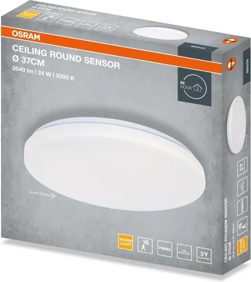 Osram - ROUND LED mennyezeti lámpa érzékelővel, 24 W / 230 V, Ø 37 cm
