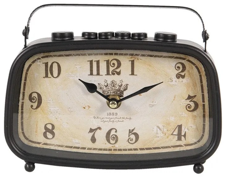 Vintage design asztali óra rádió formájú