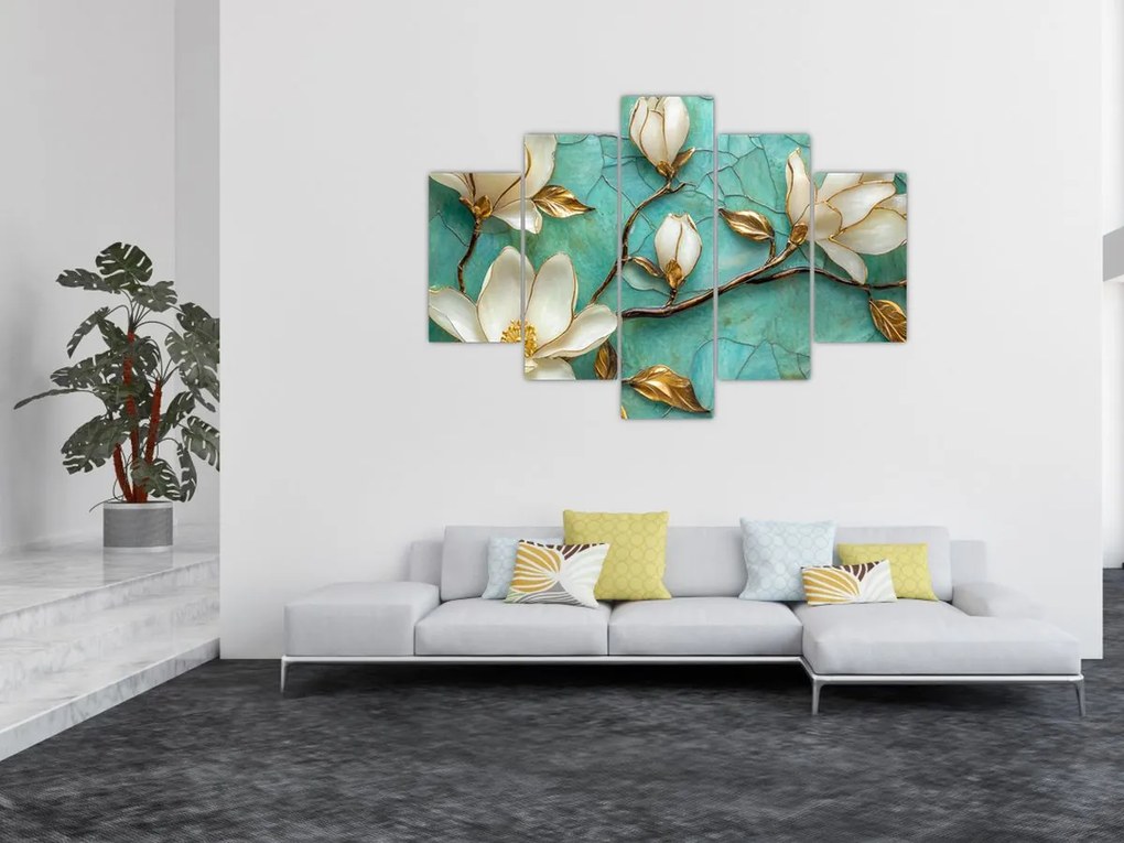 Kép - 3D magnóliák (150x105 cm)