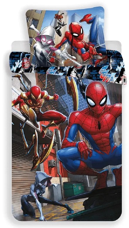 Marvel Pókember Action 2 részes pamut-vászon gyerek ágyneműhuzat