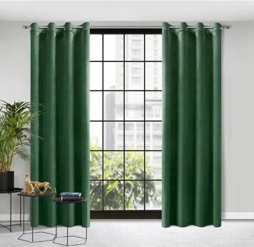 Rosa Függöny Kész Eurofirany 140x250 Átlátszó Elegáns Zöld