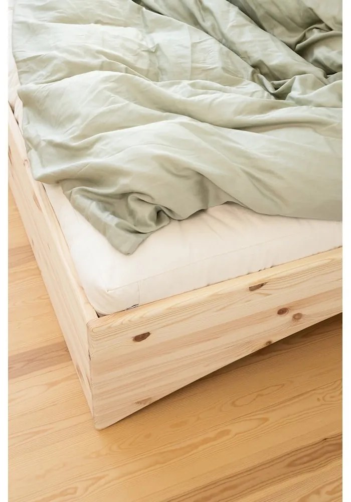 Natúr színű borovi fenyő franciaágy ágytámla nélkül 180x200 cm Orbit – Karup Design