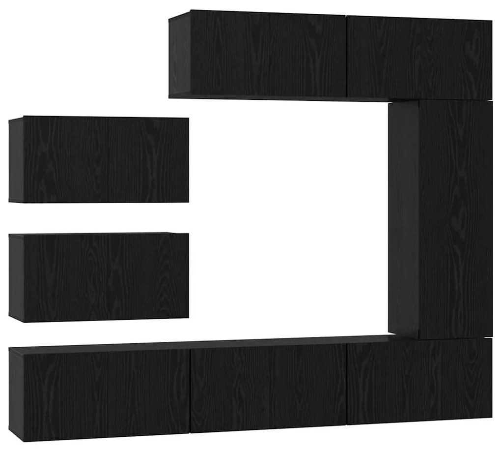TV szekrény garnitúra 8 pcs Musta tammi 30.5 x 30 x 90 cm