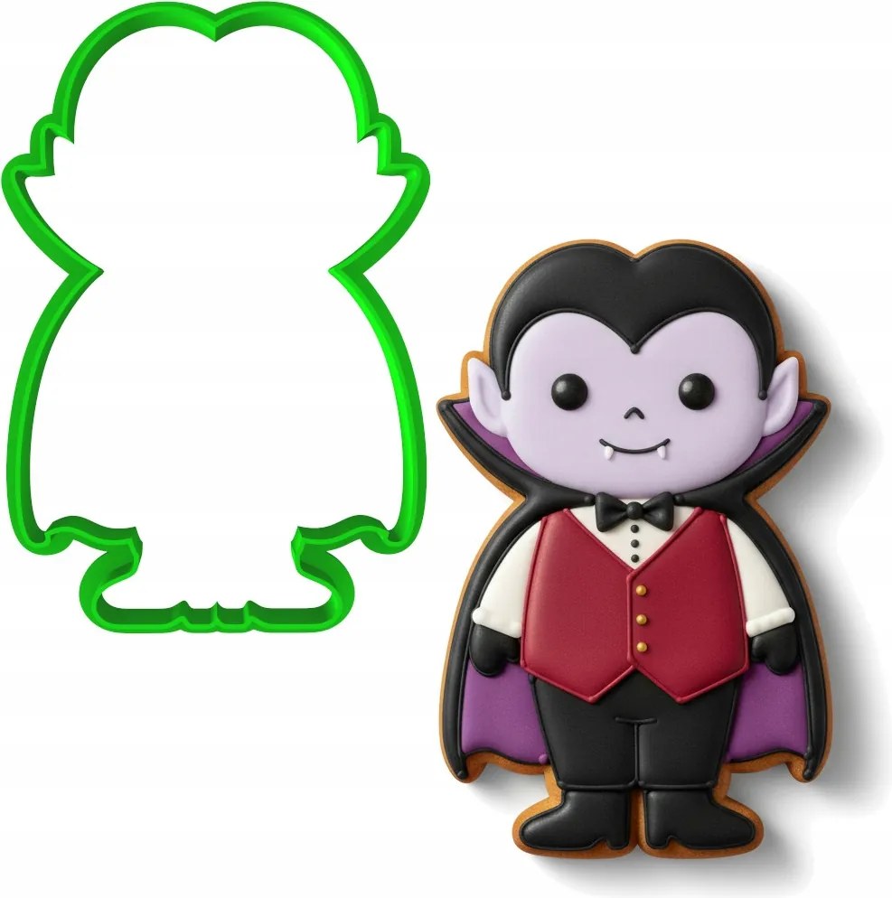 Mézeskalács lyukasztó Halloween Drakula Vámpír 10cm