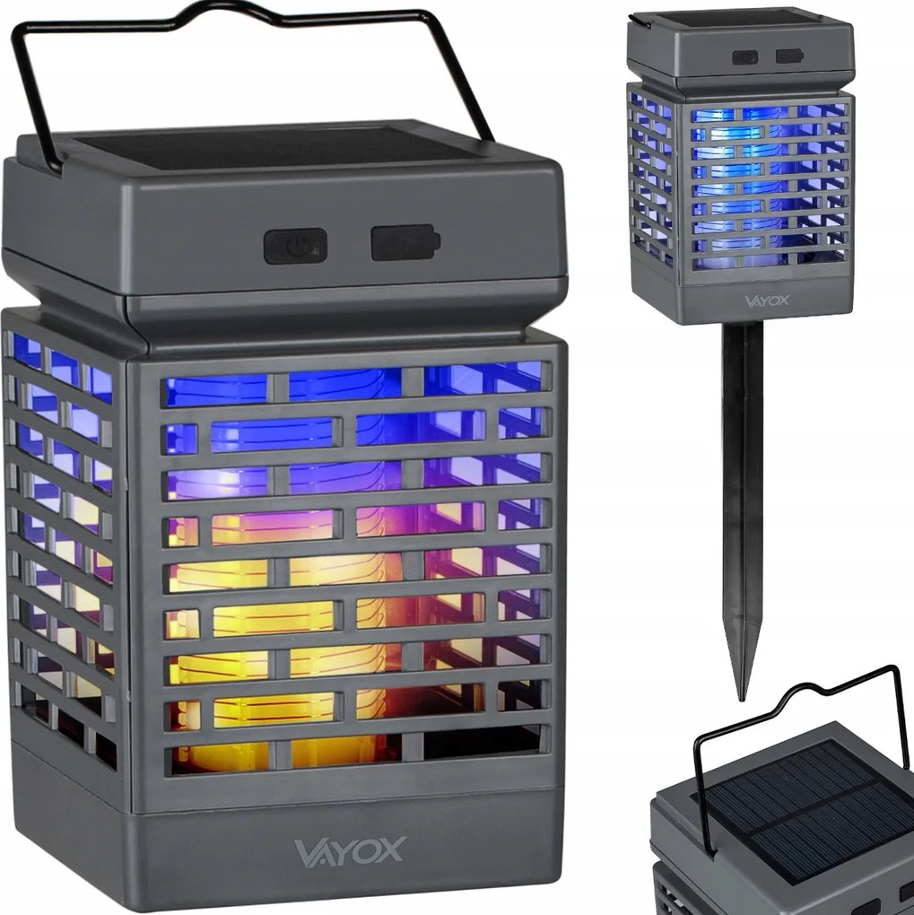 Napelemes Kerti Rovarölő Lámpa Szúnyogok Ellen Lampion Fáklya Vayox