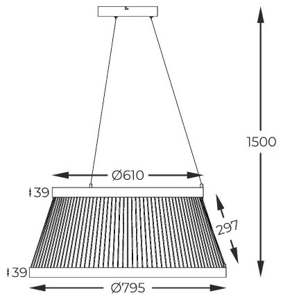 Zuma Line MD3328-2M-3BT - LED Dimmelhető csillár BALL LED/53W/230V 2700-6000K fekete + távirányító