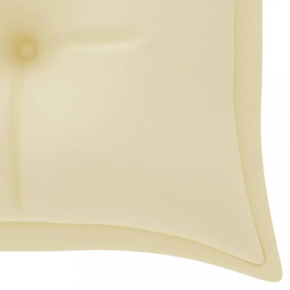 tömör tíkfa Batavia pad krémszínű párnával 150 cm