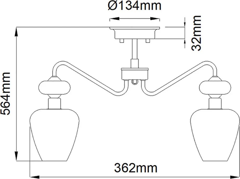 Elstead Lighting ARMAND DL-ARMAND-SF3-AB Plafonlámpa 3x40W/E14