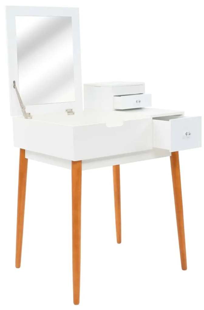 vidaXL MDF öltözőasztal tükörrel 60 x 50 x 86 cm