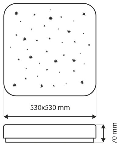 LED Dimmelhető mennyezeti lámpa FLORA LED/60W/230V 2700-6500K  + távirányító