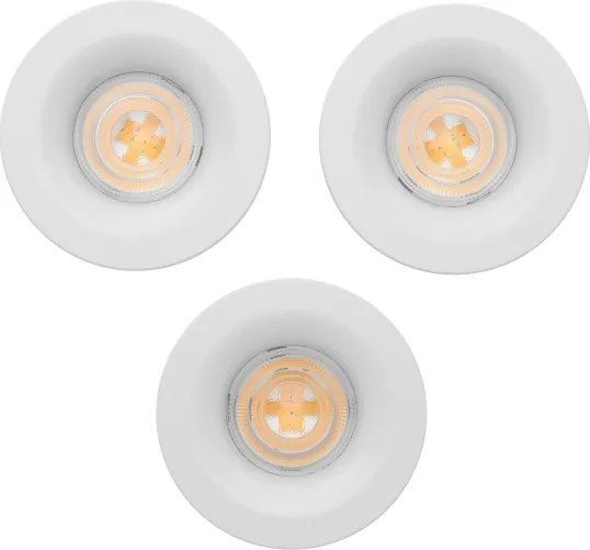 Eglo 902272-3 darabos LED szett SALABATE fürdőszobai beépíthető lámpa, LED/4,9W/230V, Ø8,8 cm, IP65, fehér