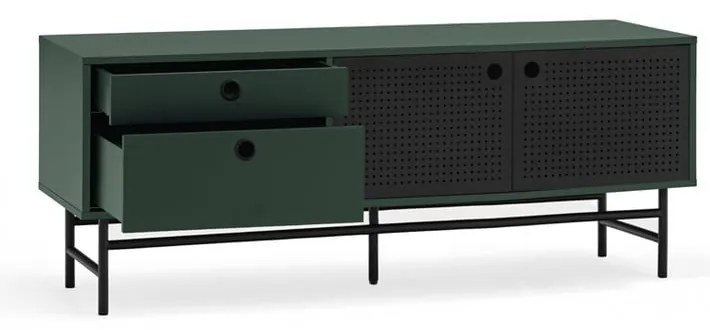 Sötétzöld TV-állvány 140x52 cm Punto - Teulat