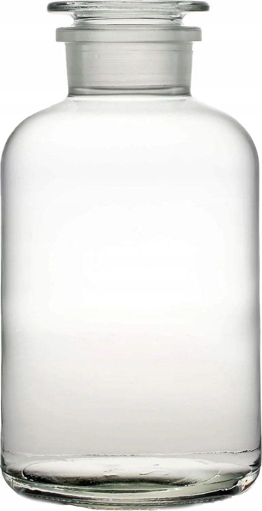 Westwing gyógyszertári kulacs 500 ml-es üvegből, üvegdugóval a fűszerek számára