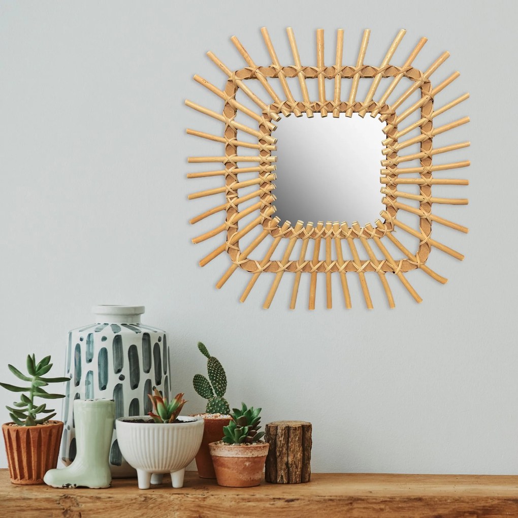 Boho fali tükör 45CM QDJ071