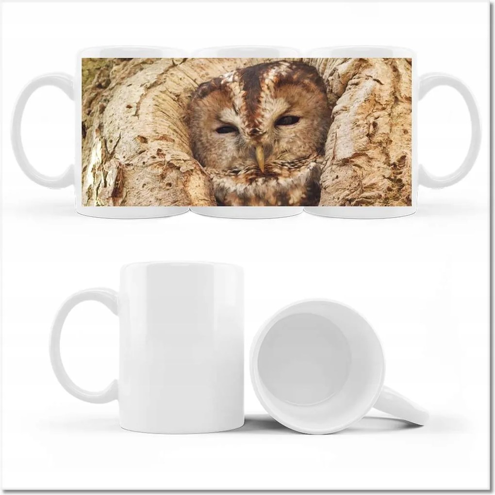 Bagoly mintás bögre