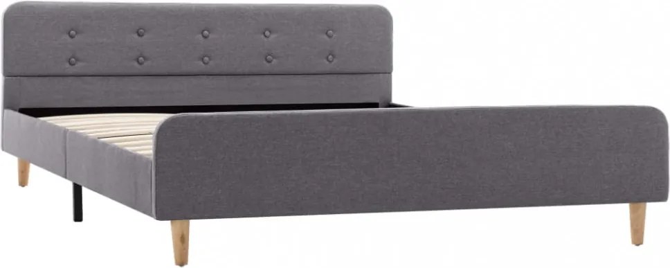 vidaXL világosszürke szövetkárpitozású ágykeret 160x200 cm