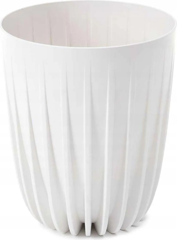 Dekoratív virágtartó kaspó gyógynövények Fehér 39cm magas virágtartó díszbetéttel