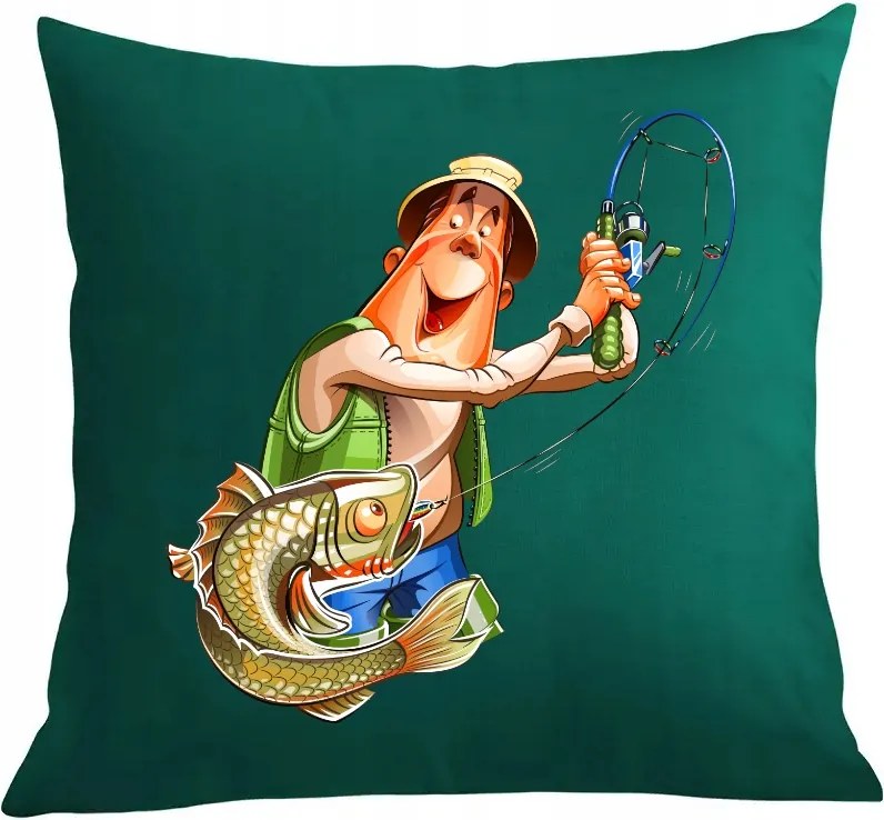 Párna párnahuzat nyomott mintás Horgász Ajándék