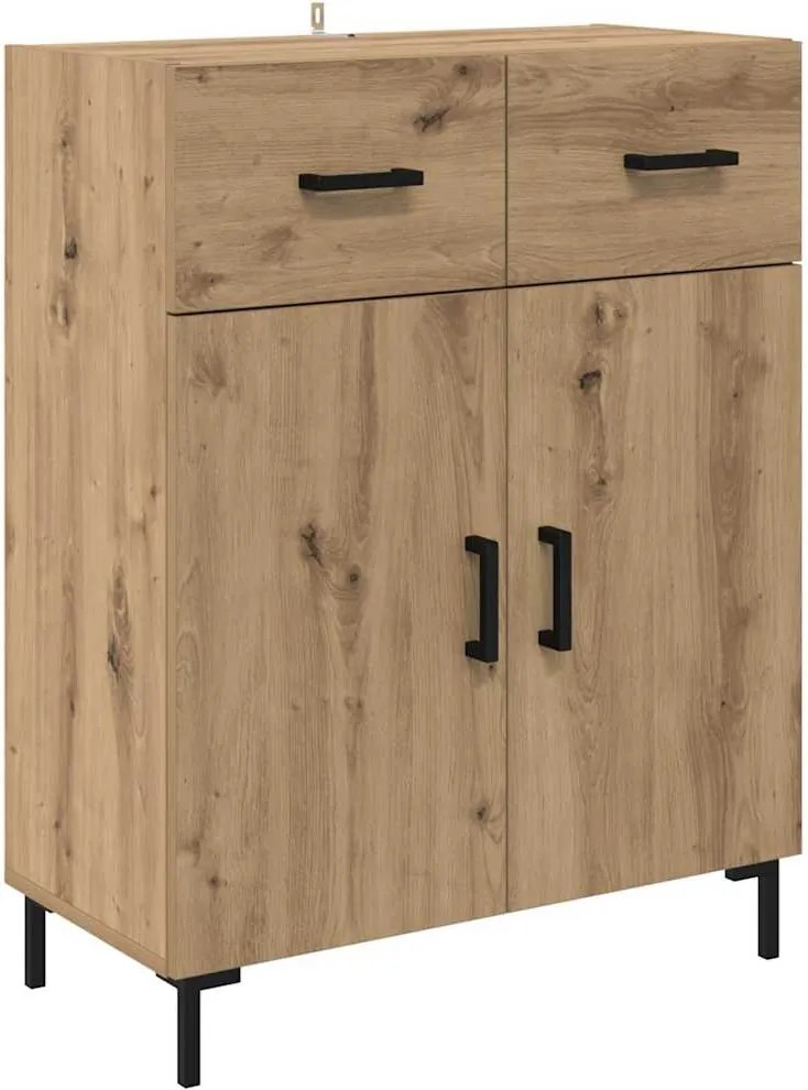 vidaXL Széf fiókkal Artisan tölgy 69,5 x 34 x 90 cm Faanyag