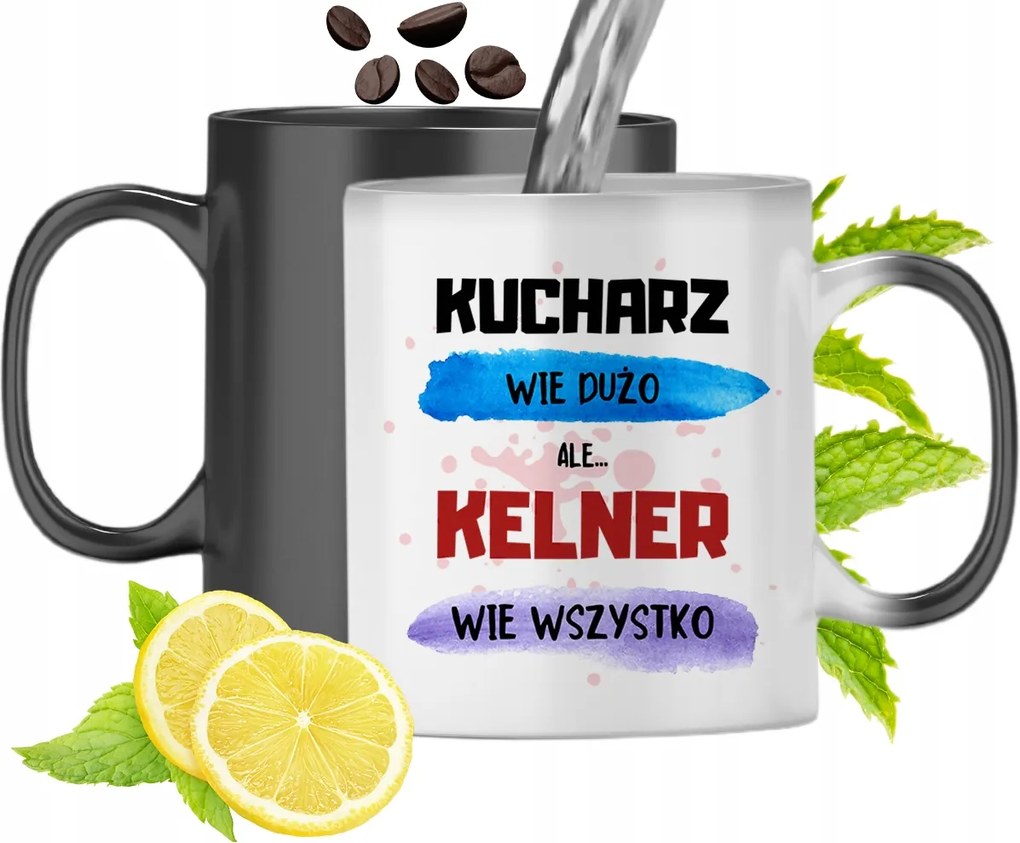 Mágikus Bögre Pincérnek Színváltós, fényképes nyomattal