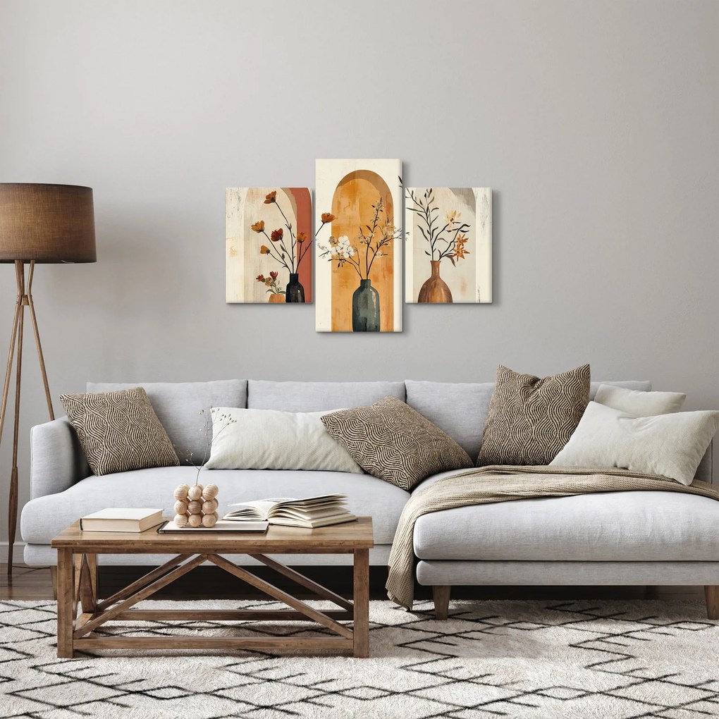 Kép - Vázák boltívekben (90x60 cm)