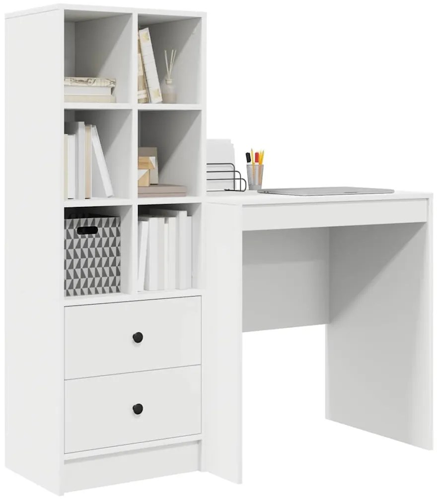 Tárolóval rendelkező íróasztal 2 pcs Fehér 70 x 50 x 76 cm