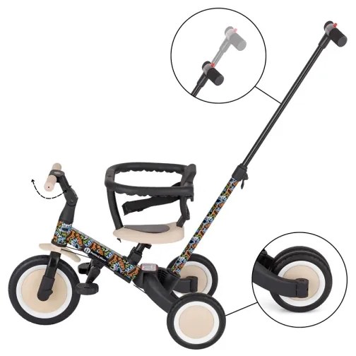 PETITE&MARS - Gyerek tricikli 5 az 1-ben TURBO LIMITED City Beat