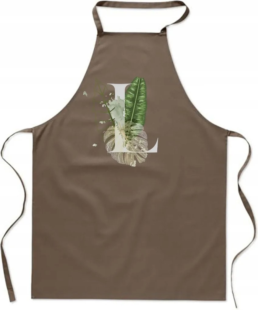 Konyhai Kötény Bézs L Betűvel Lara Laura Leosia Lech FA_408_b