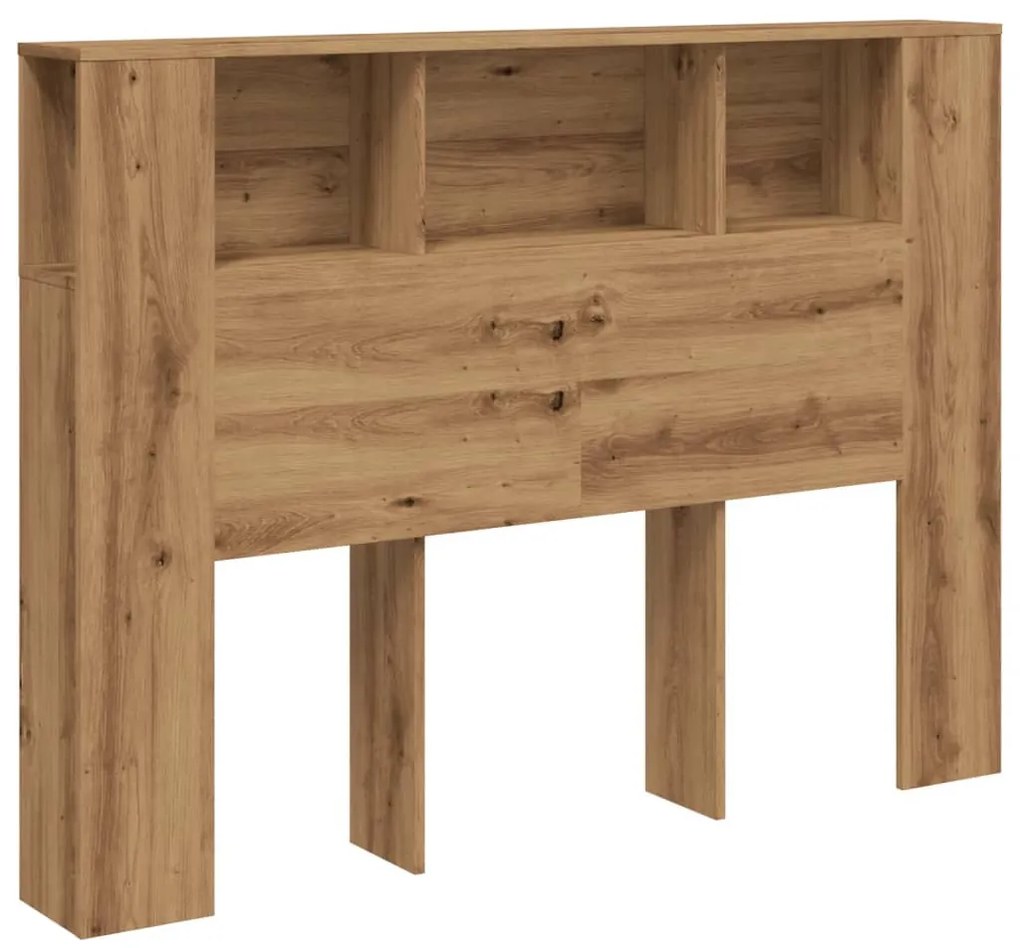 kézműves tölgyfa fejtámla szekrény 140 x 18,5 x 102,5 cm redőzött fa