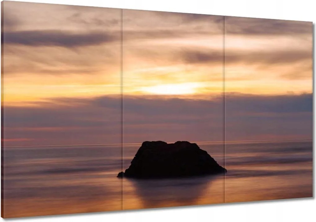 Vászonkép 120x80 Sziget Tó Felhők